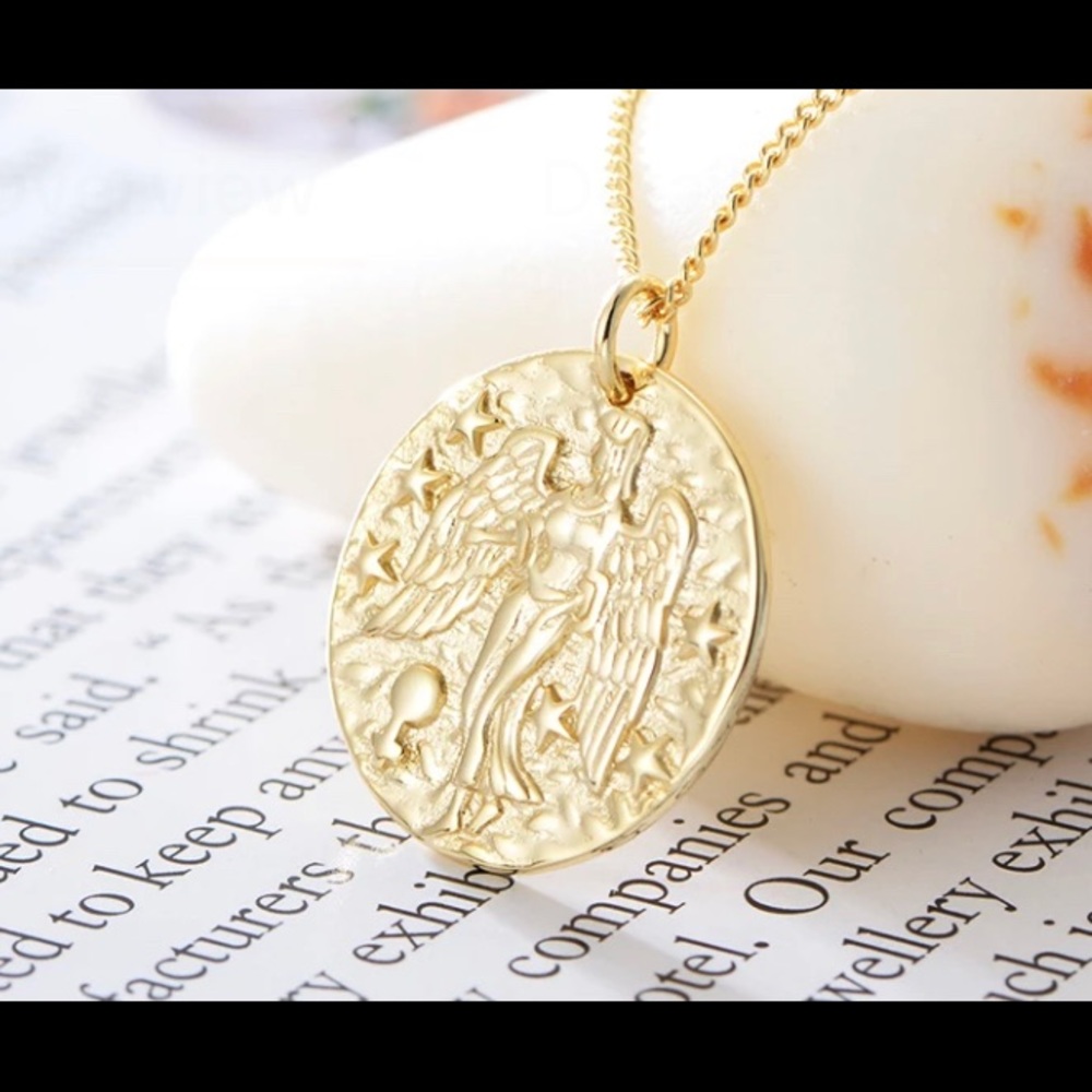 925 Sterling Silver Medallion Coin Necklace 18 inch